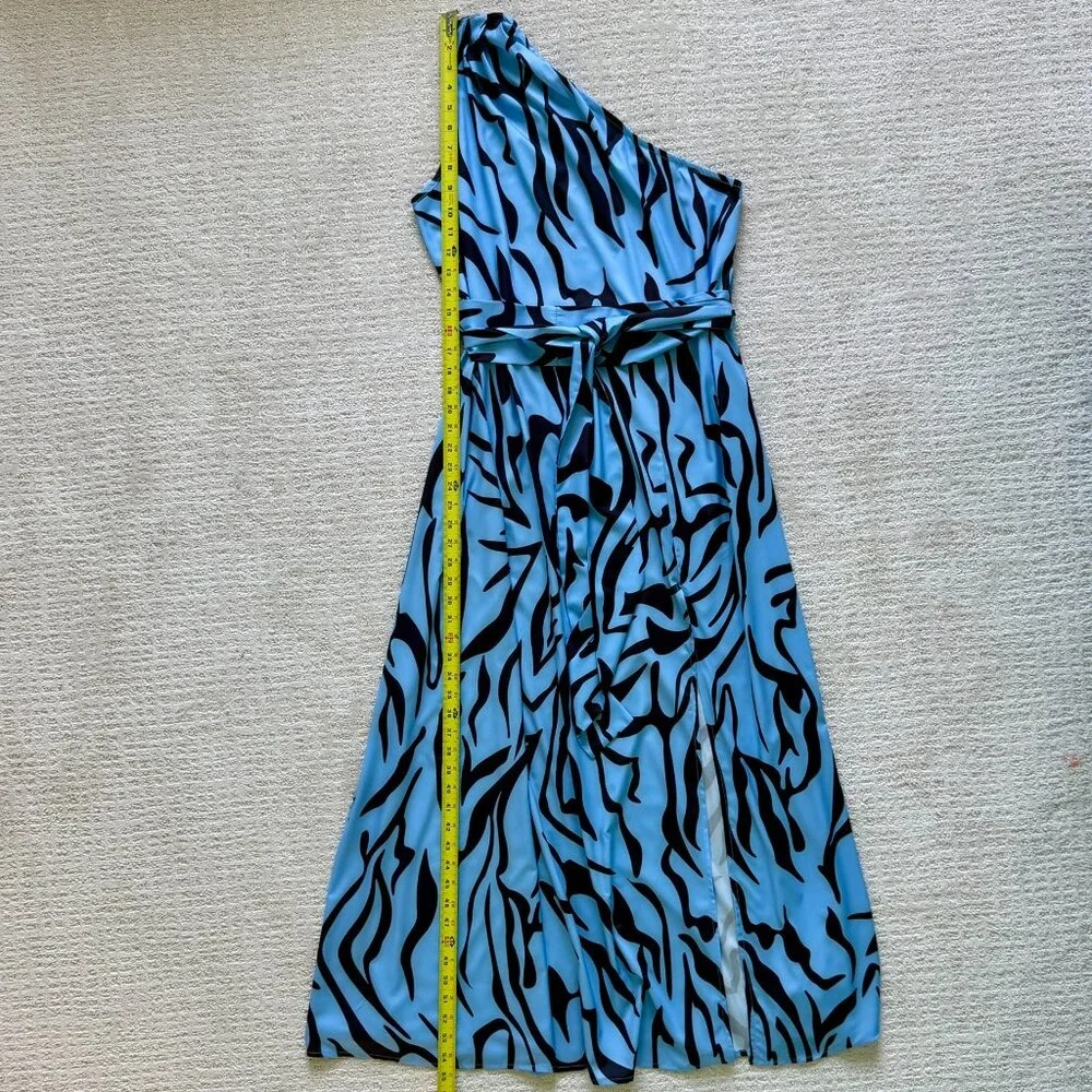 NWT EMPORIUM-ALLURE | One-Shoulder Maxi Dress w/Split & Sleeveless Design Sz M - Picture 6 of 7